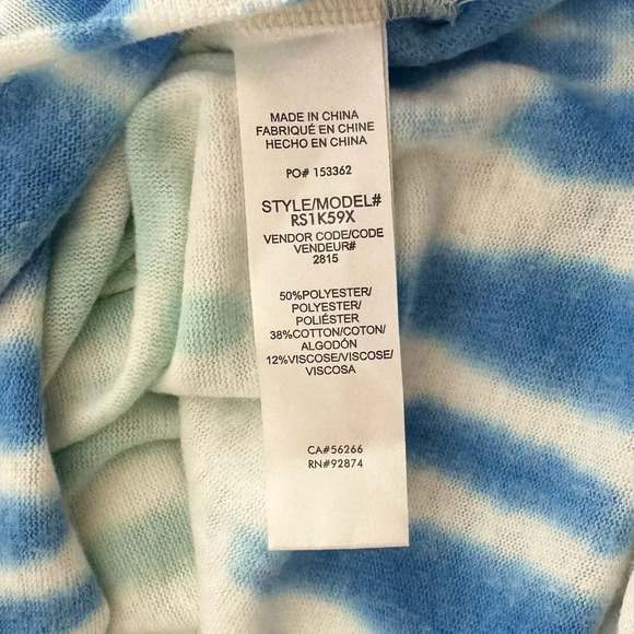 Splendid Sunrise Tie Dye Top Size XL Long Sleeve Soft Stretch - Picture 7 of 9
